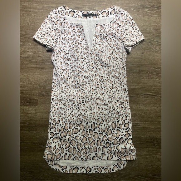 Karen Millen Animal Print Mini Dress Size 6 - Picture 1 of 5